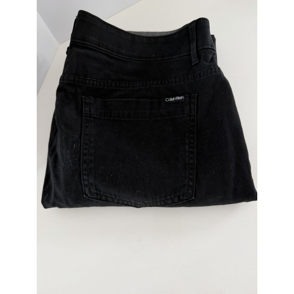 Calvin Klein Pants Mens 36x30 Black Stone Wash Slim Fit Stretch Chino Slacks - Picture 8 of 8
